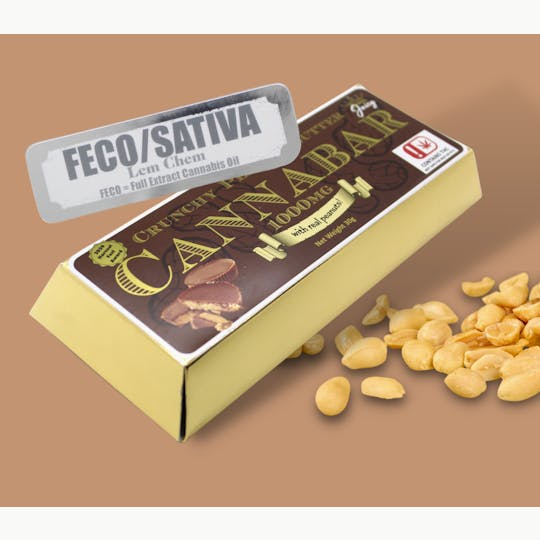 Juicy Gummy Drops - FECO Sativa Crunchy Peanut Butter Cannabar - 1000MG - 1