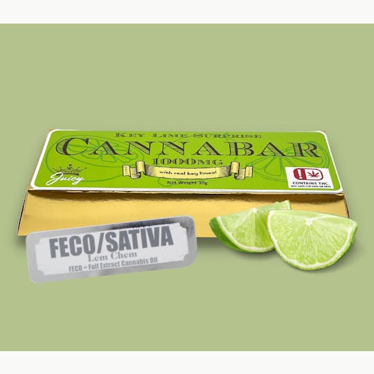 Juicy Gummy Drops - FECO Sativa Key Lime Surprise Cannabar - 1000MG - 1