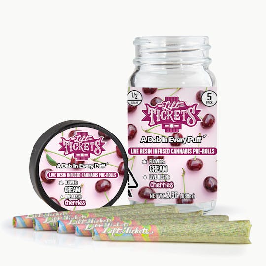 Lift Tickets - Cream x Cherries - Infused Pre-Roll 5-Pack - 1