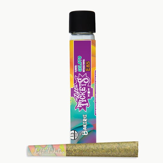 Lift Tickets - Infused Glass Tip Pre-Roll: Gelato x E85 1.5g Joint - 1