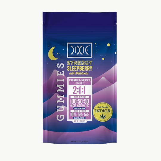Dixie Brands - SYNERGY Sleepberry 2:1:1 CBN:CBD:THC Gummies - 1