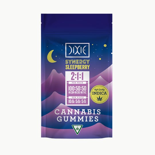 Dixie Brands - SYNERGY Sleepberry 2:1:1 CBN:CBD:THC Gummies - 1