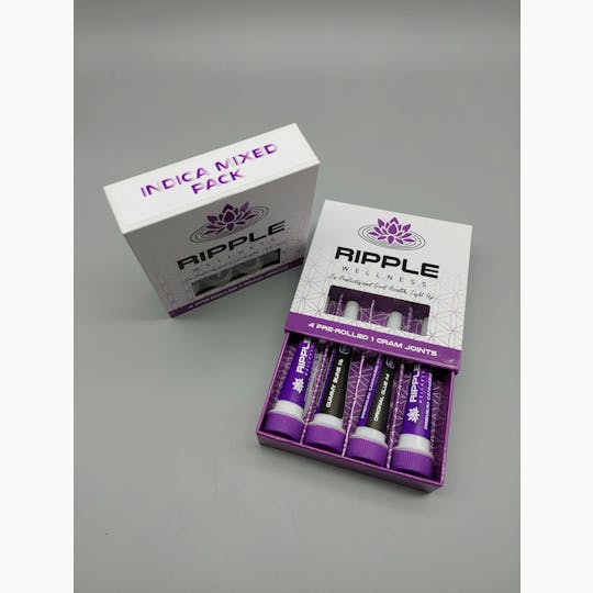 Ripple Wellness - Pre Roll 4pk - Indica Mix - 1