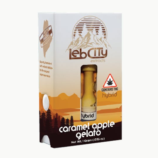 LebCity Extracts - Caramel Apple Gelato 1G Vape Cart - 1