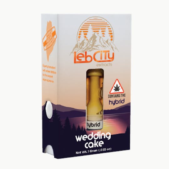 LebCity Extracts - Wedding Cake 1G Vape Cart - 1