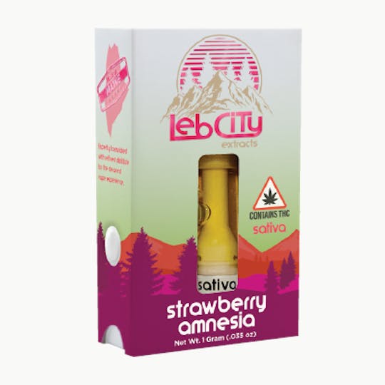 LebCity Extracts - Strawberry Amnesia 1G Vape Cart - 1