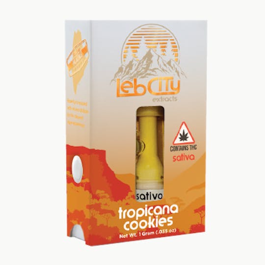 LebCity Extracts - Tropicana Cookies 1G Vape Cart - 1