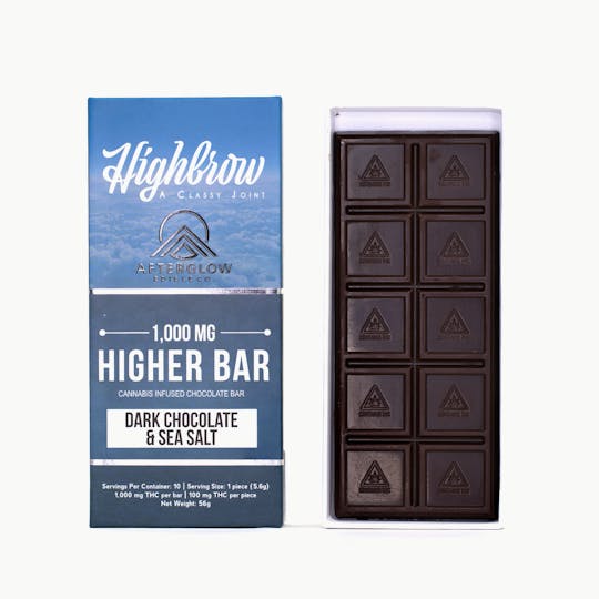 Highbrow - Highbrow/Afterglow Dark Chocolate Sea Salt Higher Bar 1000mg - 1