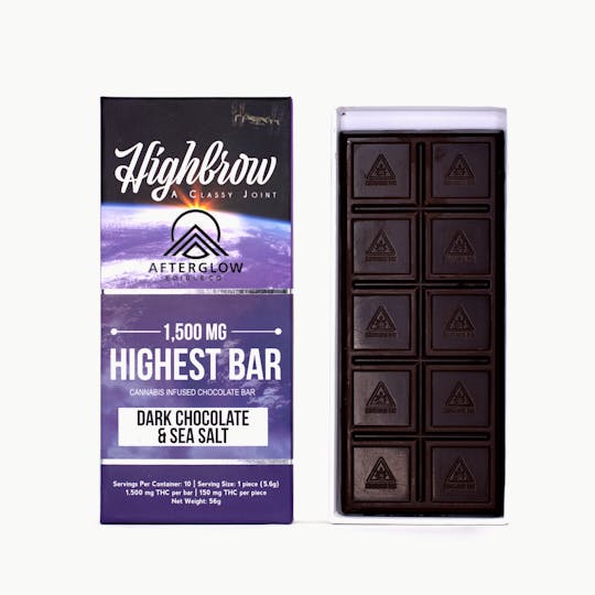 Highbrow - Highbrow/Afterglow Dark Chocolate Sea Salt Highest Bar 1500mg - 1