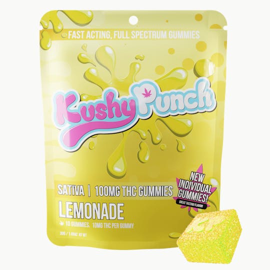 Kushy Punch - Kushy Punch - Sativa Lemonade INDIVIDUAL GUMMIES 100MG - 1