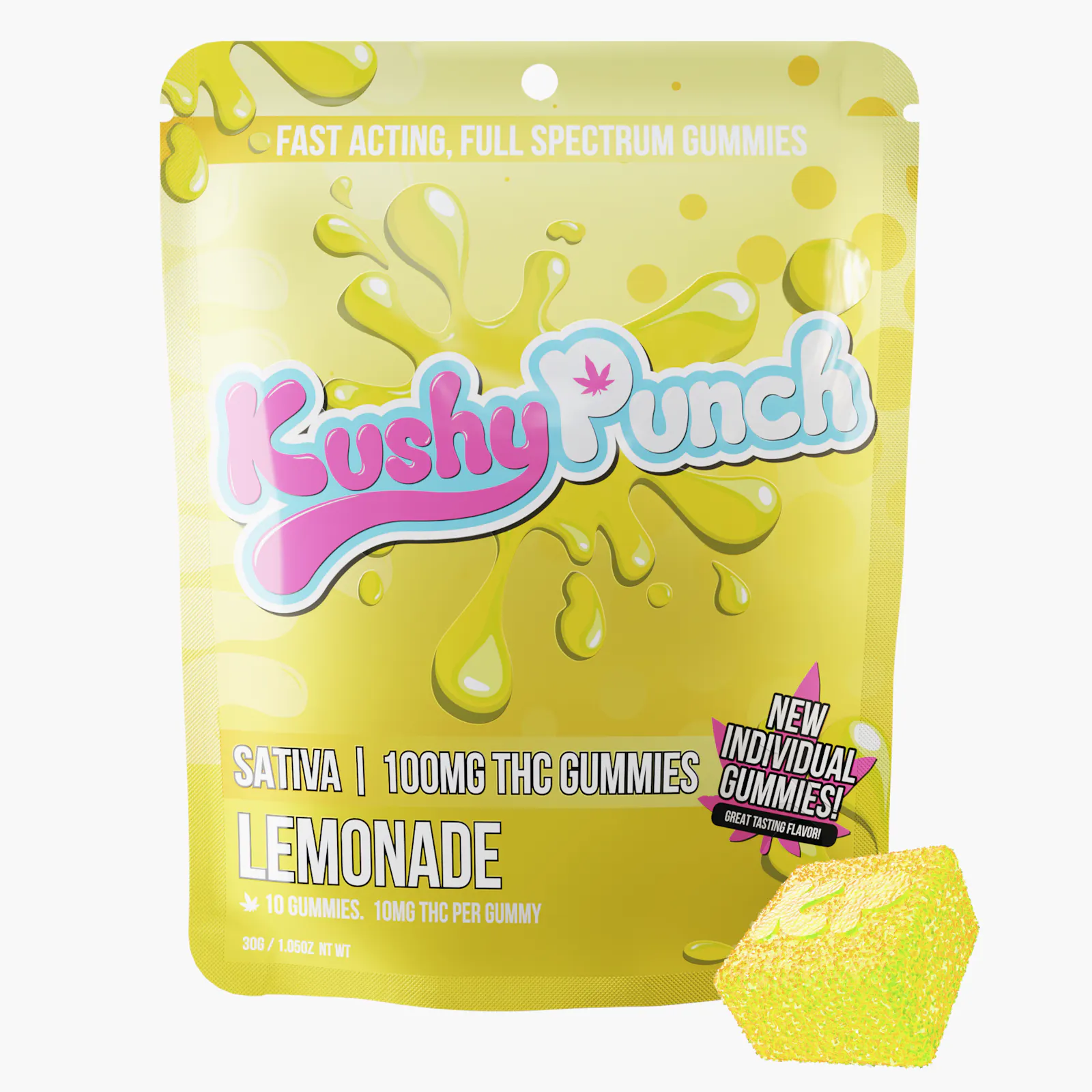 Sativa Lemonade INDIVIDUAL GUMMIES 100MG