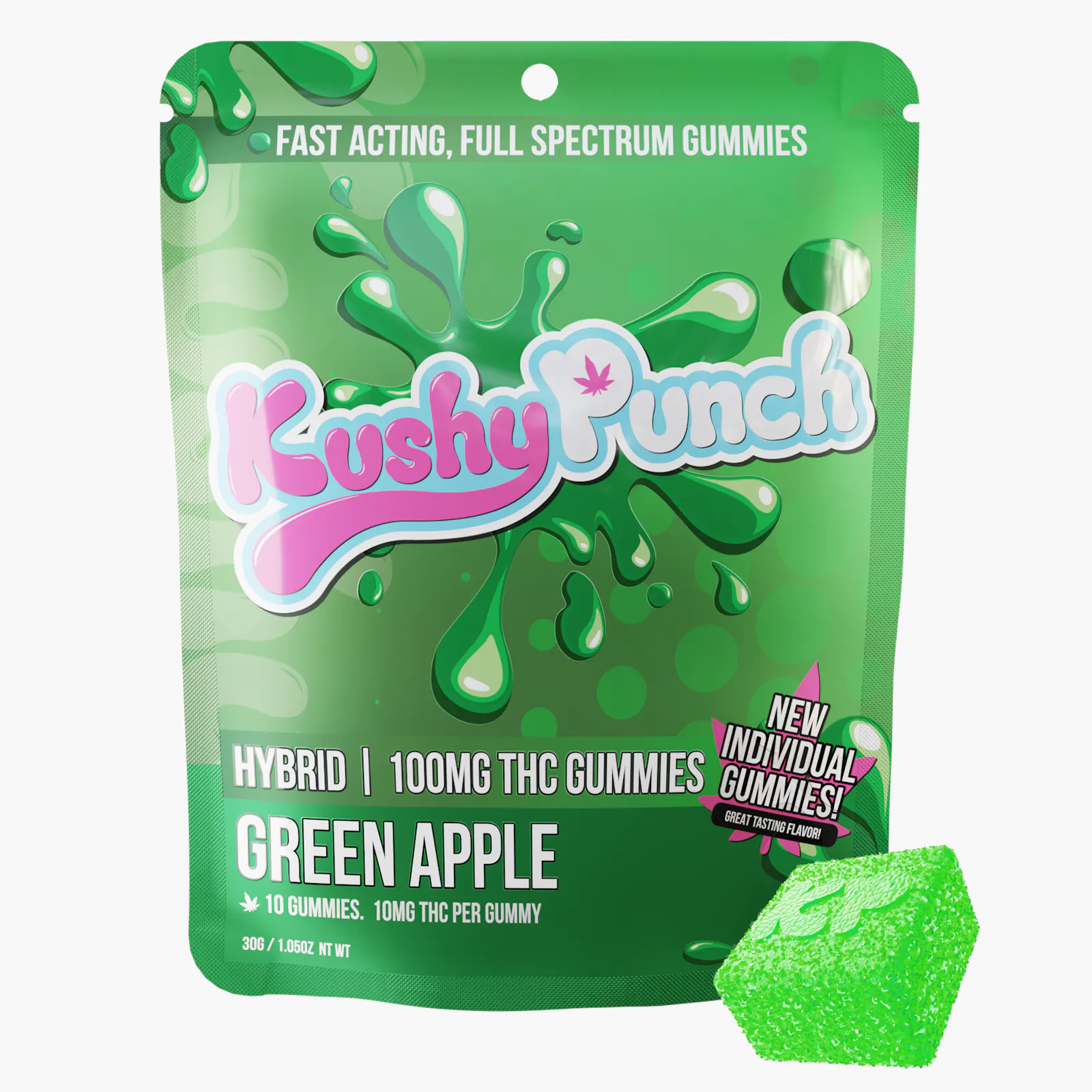 Hybrid Green Apple INDIVIDUAL GUMMIES 100MG