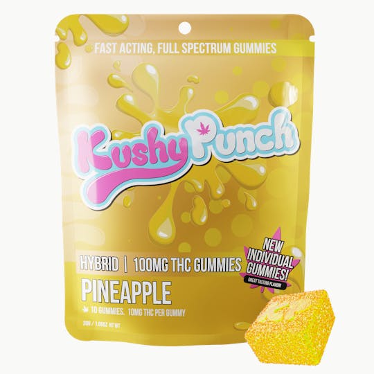 Kushy Punch - Kushy Punch - Hybrid Pineapple INDIVIDUAL GUMMIES 100MG - 1
