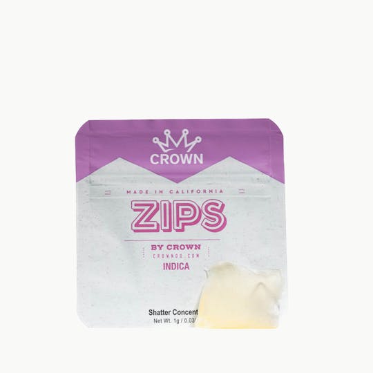 Crown Genetics - Zips By Crown Bubba Kush Shatter 1G - 1