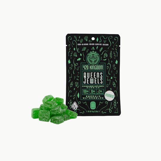 420 Kingdom - Queen's Jewels - Emerald Watermelon - 100mg Gummies - 10pk - 1
