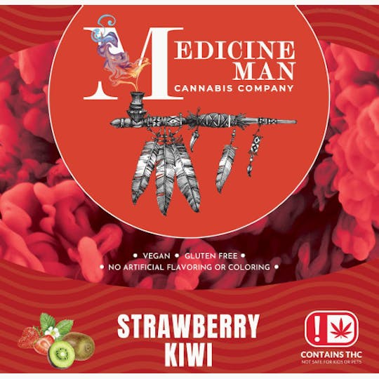 Medicine Man - Medicine Man Gummies 1:1 50mg- Sour Swanky Strawberry Kiwi - 1
