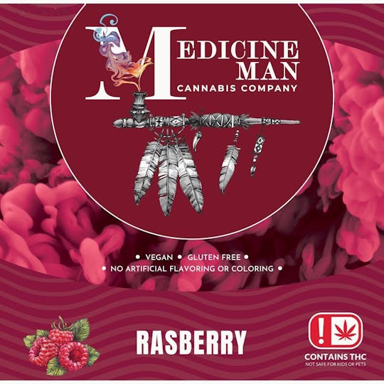 Medicine Man - Medicine Man Gummies 1:1 500mg- Sour Radiant Raspberry - 1
