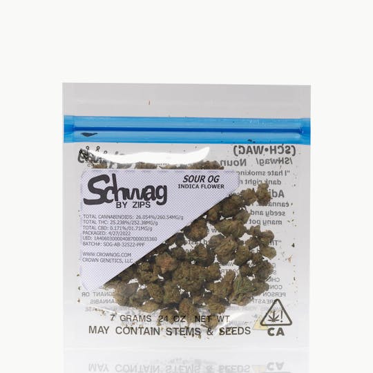 Crown Genetics - Schwag By Zips Sour Og Half Ounce 14G - 1