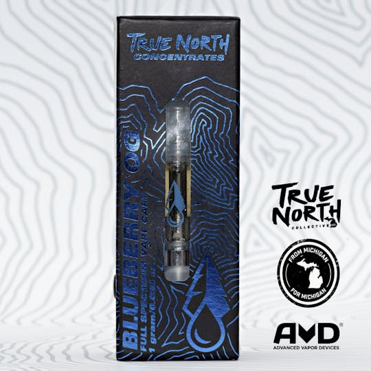 True North Collective MI - True North Collective: Blueberry OG - 1g Cannabis Terpene Vape Cart - 1