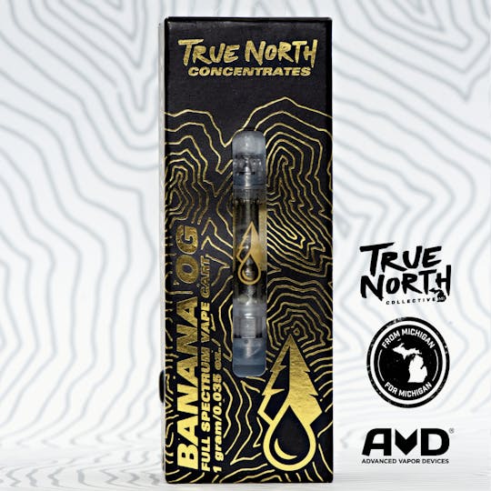 True North Collective MI - True North Collective: Banana OG - 1g Cannabis Terpene Vape Cart - 1