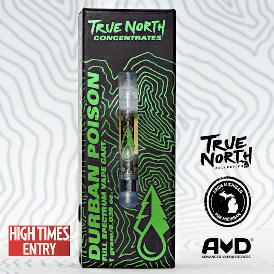 True North Collective MI - True North Collective: Durban Poison - 1g Cannabis Terpene Vape Cart - 1