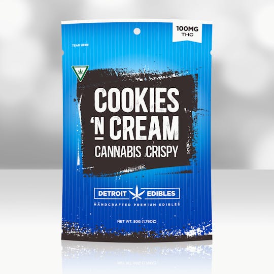Detroit Edibles - Cookies 'N Cream Cannabis Crispy - 1