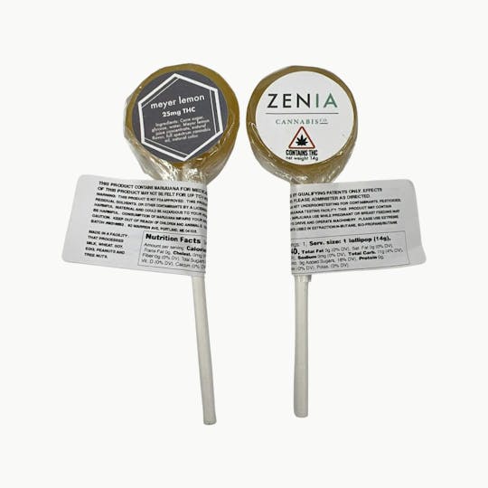 Indico - Zenia 25mg Meyer Lemon Lollipop - 1