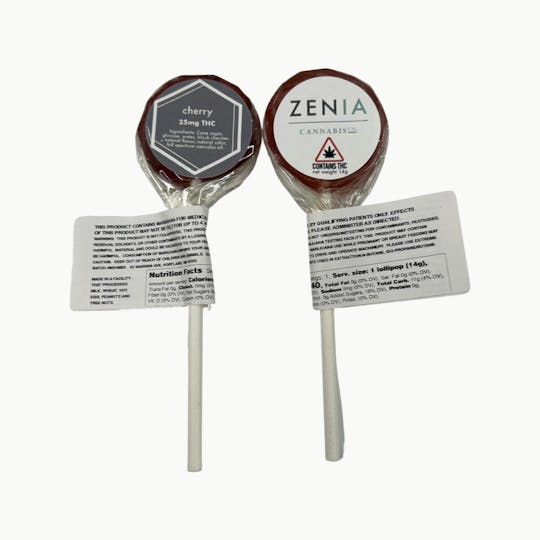 Indico - Zenia 25mg Cherry Lollipop - 1