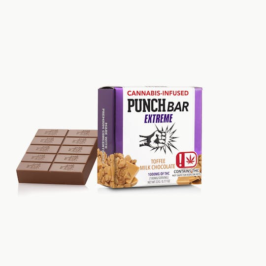 Punch Edibles & Extracts - Milk Chocolate Toffee Extreme PunchBar 1,000mg (OK) - 1