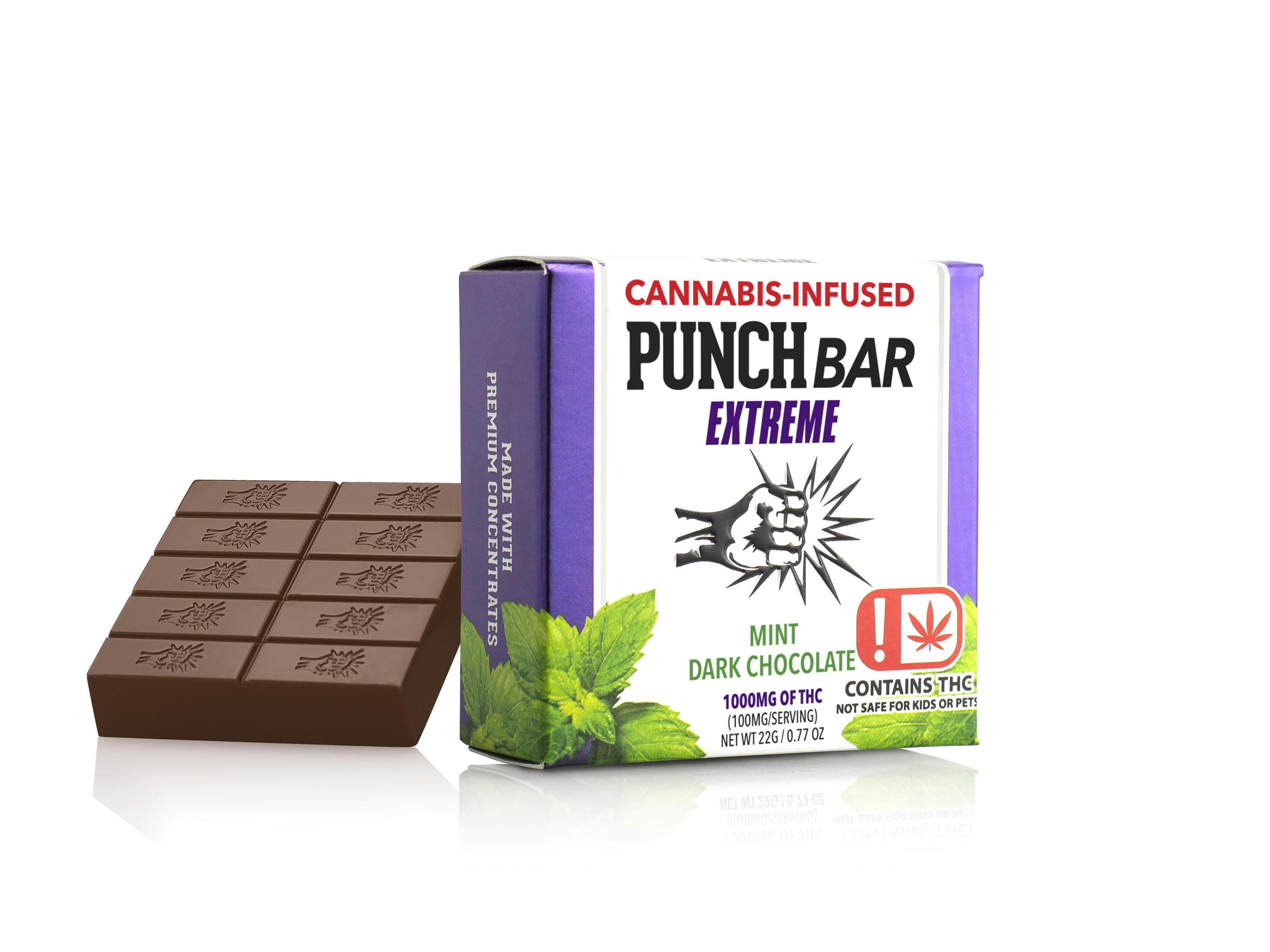 Dark Chocolate Mint Extreme PunchBar 1,000mg (OK) Punch Edibles