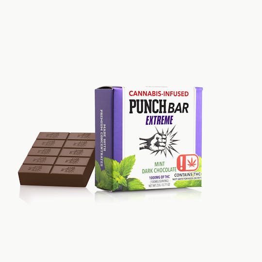 Punch Edibles & Extracts - Dark Chocolate Mint Extreme PunchBar 1,000mg (OK) - 1