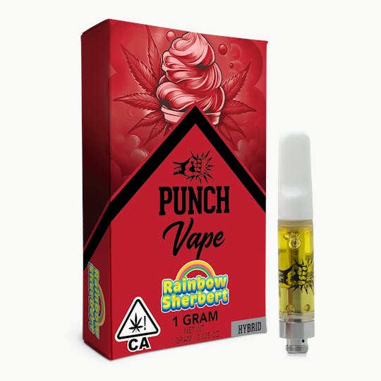 Punch Edibles & Extracts - Punch - 510 Distillate Vape Cart - Rainbow Sherbert (1g) - 1