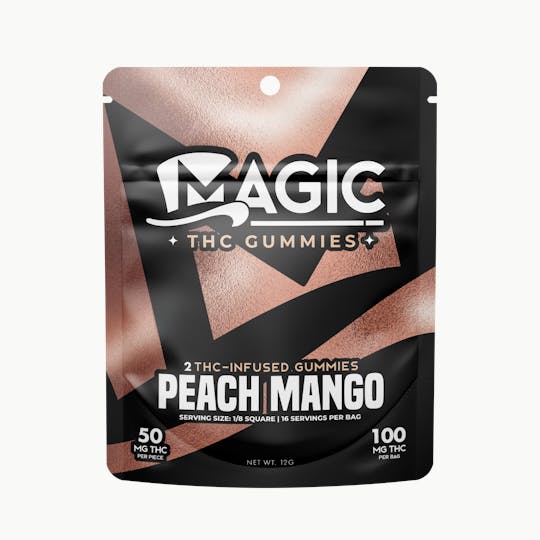 Magic Cannabis - Magic Edibles - Peach Mango Gummies 100MG - 1