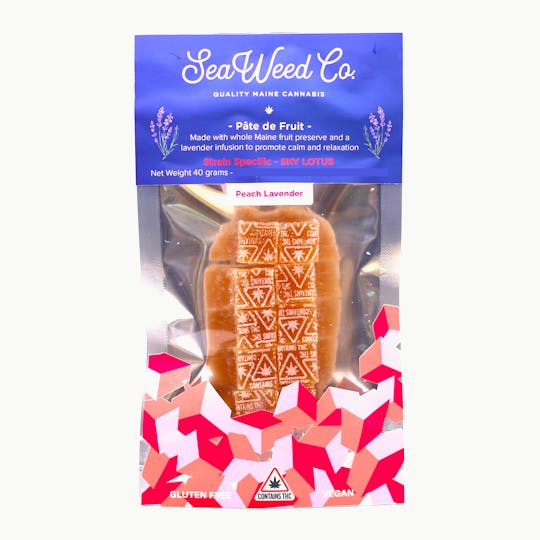 SeaWeed Co. - SWC - Sky Lotus strain - Peach Lavender Pâte de Fruit - 90mg - 1