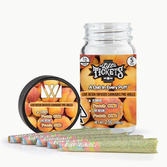 Lift Tickets - Peach OZK x Peach OZK - Infused Pre-Roll 5-Pack - 1