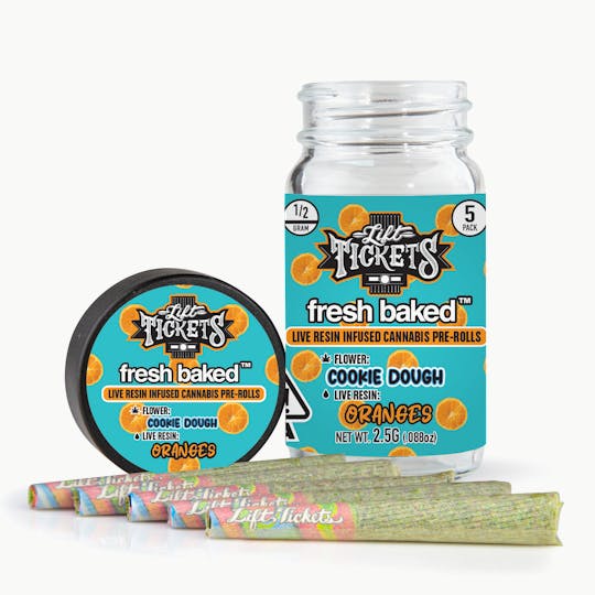 Lift Tickets - Cookie Dough x Oranges - Infused Pre-Roll 5-Pack - 1
