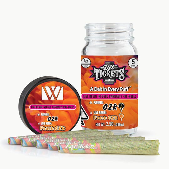 Lift Tickets - OZK x Peach OZK - Infused Pre-Roll 5-Pack - 1