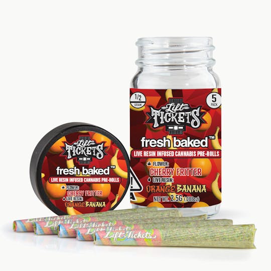 Lift Tickets - Cherry Fritter x Orange Banana - Infused Pre-Roll 5-Pack - 1
