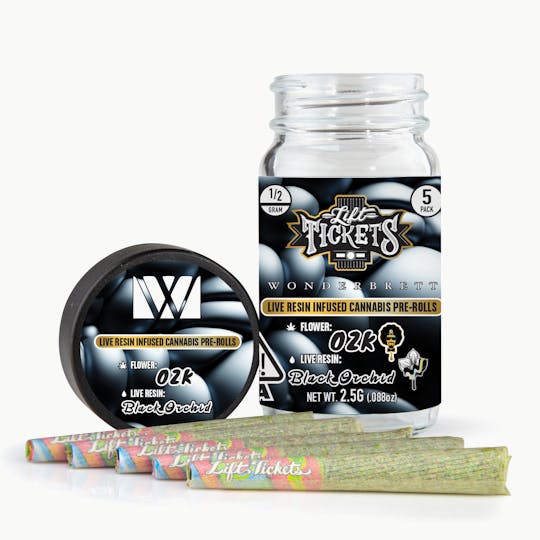 Lift Tickets - OZK x Black Orchid - Infused Pre-Roll 5-Pack - 1