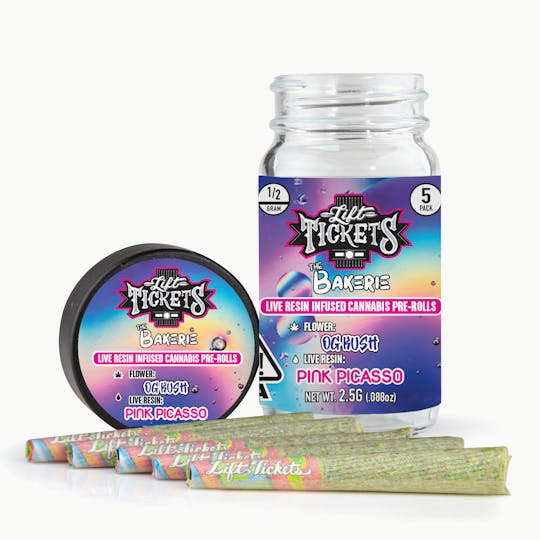 Lift Tickets - OG Kush x Pink Picasso - Infused Pre-Roll 5-Pack - 1