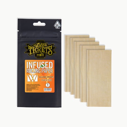 Lift Tickets - Orange Sunset x Peach OZK Live Resin Infused Rolling Paper - 5 pack - 1
