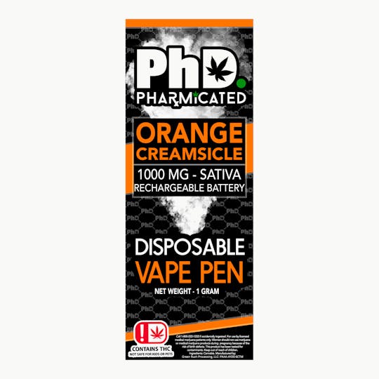 Pharmicated - PhD Disposable Vape Cart- 1000 mg - Orange Creamsicle (S) - 1
