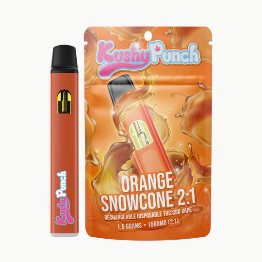 Kushy Punch - 1.5G Kushy Punch Vape - Orange Snowcone 2:1 - 1