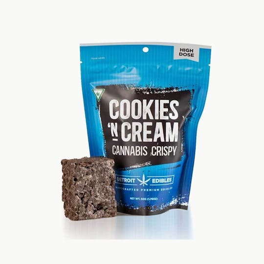 Detroit Edibles - Cookies 'N Cream Cannabis Crispy - 200mg THC - 1