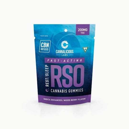 Cannalicious Labs - RSO Rest Gummy - Mixed Berry - Indica - 200mg THC - 1