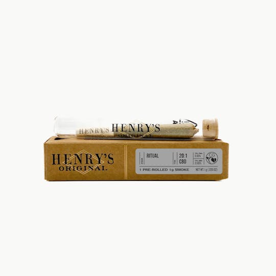 Henry's Original - 1g Single Pre-Roll - Ritual 20:1 CBD - 1