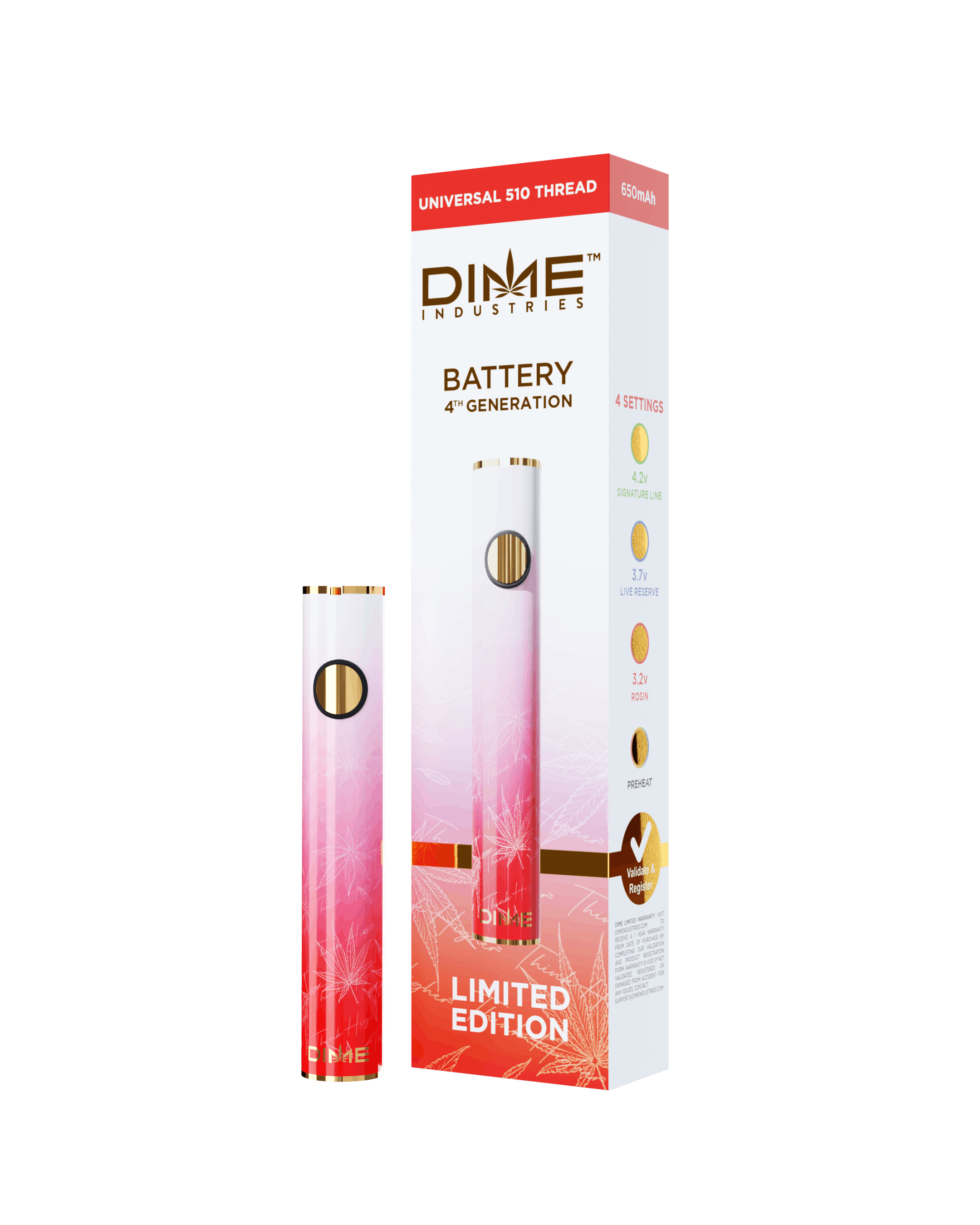 Dime Industries 4th Gen. Battery Limited Edition Royal Red (2022