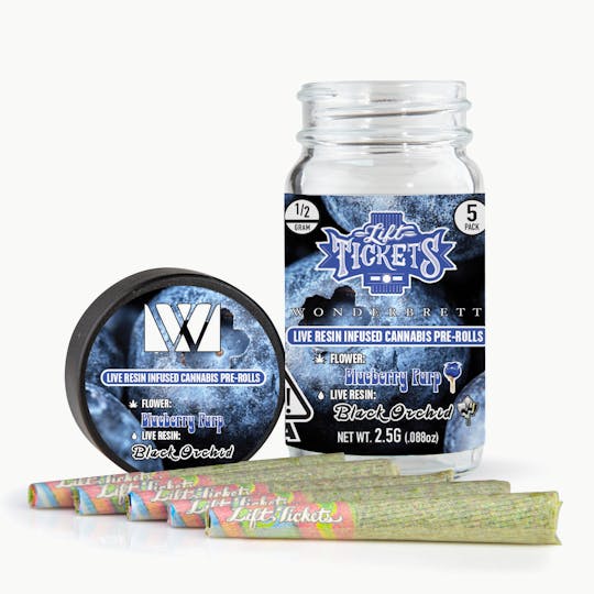 Lift Tickets - Blueberry Purp x Black Orchid - Infused Pre-Roll 5-Pack - 1