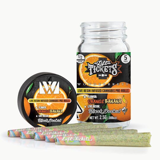 Lift Tickets - Orange Banana x Black Orchid - Infused Pre-Roll 5-Pack - 1
