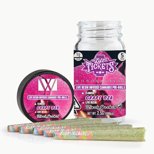 Lift Tickets - Grape OZK x Black Orchid - Infused Pre-Roll 5-Pack - 1